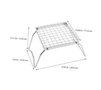 BESTonZON Barbecue Portable Pliable Acier Inoxydable Support Stable pour Poêle Multifonction pour Camping et Randonnées Plein Air Mini Grill Compact