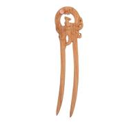 BESTonZON Bâtonnet à Cheveux en Bois Ethnique Gravures Complexes Double Face, Accessoire Décoratif Poli pour Femmes, pour Mariages et Événements Spéciaux