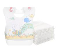 BESTonZON Bavoir Repas Bébé Jetable Imperméable 40 Pièces pour Nourrissons