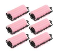BESTonZON Bigoudis sans chaleur 6 pièces mousse souple rose pour coiffage nocturne femmes et professionnels maintien naturel boucles cheveux fins
