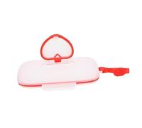 BESTonZON Boîte à Lingettes Humides Portable Pour Étui De Rangement Pratique Pour Poussette Crèche Et Activités Extérieures Blanc Et Rouge Durable Et