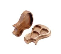 BESTonZON Boîte à Médiators en Bois Naturel Marron Clair, Étui Compact pour Guitare, Rangement Sécurisé Et Transport Pratique pour Guitaristes, Accessoire Musical Indispensable