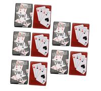 BESTonZON Boîte De 10 Boîtes Mini Cartes à Jouer Poker Portable pour Fête Lot Rouge et Noir Matériau Épais Résistant Jeu de Voyage Compact et Amusant