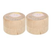 BESTonZON Boîte De 2 Pièces Boîte Commémorative De Lanugo Enregistrement Première Coupe De Cheveux De Bébé Titulaire De La Coupe De Cheveux Souvenir De Mèche De Cheveux Trousse En Bois