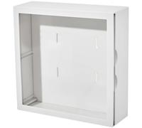 BESTonZON Boîte de Rangement Murale en Plastique Abs Blanche, Vitrine de Présentation Légère Autocollants Suspendre, pour L'organisation de Bureau et L'exposition de Poupées