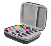 BESTonZON Boîte de Rangement pour Médiators de Guitare avec Médiators Durables Design Ergonomique Antidérapant Accessoire Portable pour Guitaristes Protection des Doigts Couleur