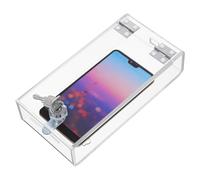 BESTonZON Boîte de Verrouillage Transparente pour Téléphone Portable, Boîte de Rangement Simple Compartiment Serrure à Clé et Vis, Conteneur Sécurisé pour Bureau et Gestion D’Appareils