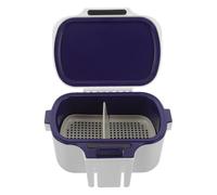 BESTonZON Boîte Isotherme pour Appâts de Pêche à Double Compartiment, Récipient Étanche Vivants et Asticots Rouges, Conteneur de Stockage Blanc Portable pour Pêche en Extérieur