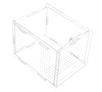 BESTonZON Boîtier en Acrylique Transparent pour Reptiles Terrarium 360° Ventilation Éleveur Détachable pour Lézards et Araignées Accessoire Pratique pour Habitat de Reptiles