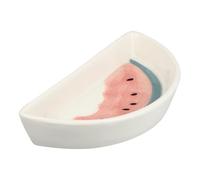 BESTonZON Bol Alimentation Céramique pour Hamster Et Petits Animaux Mangeoire Antibasculement Forme Demi Pastèque Compact Et Élégant pour Cage Gamelle Animaux De Compagnie