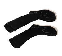 BESTonZON Bottes Traditionnelles Chinoises Hanfu pour Homme Bottes de Costume Oriental Noires Pointure 38 Semelle Antidérapante Chaussures de Spectacle et Cosplay Kung-Fu Matériau PU