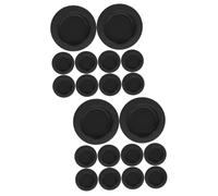 BESTonZON Bouchon De Couvercle De Boite Caiutchouc Tire Lire 20 Pièces Bouchon Rond en Caoutchouc Fournitures De Bouchon Banque Tire Lire Tirelires Cric De Prise Jouet pour De Fond De Bocal Black