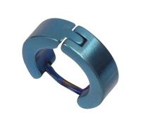 BESTonZON Boucle D’Oreille Clip en Acier Inoxydable Pendentif Bleu 4X9 MM Modèle Plat Bijou Unisexe pour Oreille Cartilage Accessoire Élégant pour Soirée et Présent