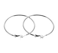 BESTonZON Boucles D'oreilles Créoles Rondes en Argenté Pur 5 Cm Légères et Hypoallergéniques, Grandes Boucles Fines Pendantes pour Femmes, Bijoux Élégants pour Soirée, Mariage et Usage
