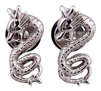 BESTonZON Boucles D'oreilles Dragon Créatives Unisexes en Acier Inoxydable Bijoux Fantaisie Légers pour Oreilles Style Hip-hop Urbain Lot de 2 Pièces Acier Couleur