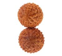 BESTonZON Boules de massage en bois durian forme durian 2Pcs pour musculation des mains et relaxation chez soi