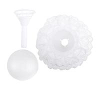 BESTonZON Bouquet de Mariée DIY 15 CM Demi-Sphère en Mousse Blanche Dentelle Faite à la Main Décoration de Fleur Romantique pour Mariage Accessoire Floral Unique pour Fête et Création