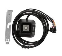 BESTonZON Bouton Alimentation Externe pour Pc avec Double Port USB Et Audio ATX pour Démarrage Et Arrêt De Bureau Câble Extension pour Boîtier De Pc