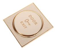 BESTonZON Bouton-poussoir pour Contrôle D'accès Porte Mural en Acier Inoxydable Plaque de Fixation Unique Design en Grille, Installation Pratique Près Porte