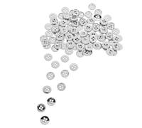 BESTonZON Boutons Ronds en Alliage de Zinc 115 MM à 4 Trous Lot de 100 Boutons Métalliques Brillants pour Vêtements Chemises Manteaux et Couture Résistants pour Projets DIY et Réparations