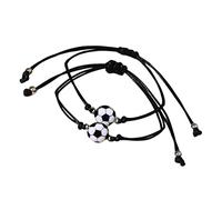 BESTonZON Bracelet Football Chic et Résistant à L'usure en Alliage Léger, Paire de Bracelets Délicats pour Couple, Accessoire Sport Unisexe, Supporter et Joueur, Présent Anniversaire