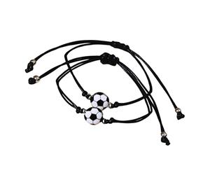 BESTonZON Bracelet Football Chic et Résistant à L'usure en Alliage Léger, Paire de Bracelets Délicats pour Couple, Accessoire Sport Unisexe, Supporter et Joueur, Présent Anniversaire