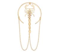 BESTonZON Bracelet Manchette Scorpion Ouvert Ajustable en Métal Doré Bijou de Bras Géométrique Vintage pour Femme Accessoire Punk Gothique Taille Unique Adaptable