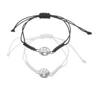 BESTonZON Bracelets De Volley-ball Ajustables En Corde Noire Et Blanche, Lot De 2, Accessoires Résistants à L'usure, Souvenirs Pour Joueurs Et Équipes, Pour Événements Sportifs Et Clubs