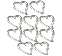 BESTonZON Breloques en Alliage de 39x35x4 Mm de Cœur, 10 Pièces pour Bijoux Diy, Charms Décoratifs Métalliques pour Colliers, Bracelets et Créations Artisanales