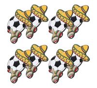 BESTonZON Broche Coupe du Monde 2026 en Alliage de Zinc Léger et Solide, Lot de 8 Pièces Design Mexicain Unique, pour Décoration et Souvenir D'événement Football