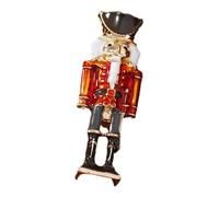 BESTonZON Broche Décorative Casse-Noisette Soldat Mignonne en Alliage de Zinc Épingle à Châle Colorée Rouge Accessoire Fantaisie pour Fêtes et Sorties Décontractées