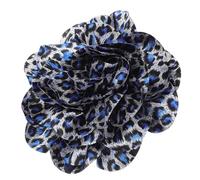 BESTonZON Broche Fleur en Tissu Léopard Satinée pour Femmes, Grand Accessoire Décoratif Élégant, Épingle Sécurisée pour Robes de Cérémonie et Banquet