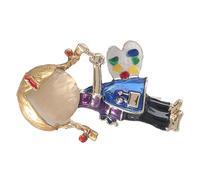 BESTonZON Broche Petite Fille en Alliage Métal Épingle à Revers Dessin Animé Décoration Vêtements Légère et Créative Accessoire Mode pour Femmes et Filles Présent Original et Charmant