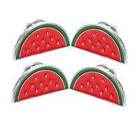 BESTonZON Broches en Émail Pastèque 4 Pcs, Épingles à Paquet à Dos Métalliques Multifonctions, Bijoux Féminins D’été Couleur Rouge et Vert, Accessoires Mode Vacances