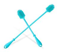 BESTonZON Brosse pour Biberon en Silicone Réutilisable 2 Pièces Poignée Longue pour Nettoyer Bouteilles à Ouverture Étroit et Tasses Facilement