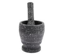 BESTonZON Broyeur De Remède Grand Format En Plastique Marbré, Pilon Pilon Ergonomique Anti-dérapant, Presse-ail Cuisine, Ensemble Pour Usage Domestique Et Restauration