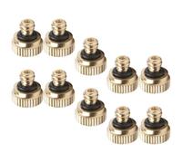 BESTonZON Buse de Brumisation en Cuivre Basse Pression 10 Pièces 0, 8mm | Pulvérisation Fine, Installation Simple, Usage Jardinage et Aménagement Paysager, Finition Or