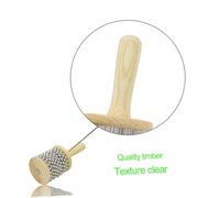 BESTonZON Cabasa Bois Dia Instrument de Percussion à Main pour Garçon Fille Léger et Facile à Tenir Musical Educatif pour Activités et Thérapie Musicale