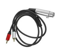 BESTonZON Câble Audio Xlr vers Double Rca Fil Étamé Haute Transmission Flexible pour Microphone et Mixeur Câble de Transfert Sonore Équilibré