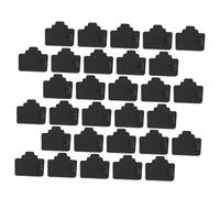 BESTonZON Cache Rj45 Silicone 50 Pièces pour Prise De Port Ethernet Pc Et Routeur, Protection Compacte Anti-poussière, Accessoire Réseau Noir pour Bureau Et Maison