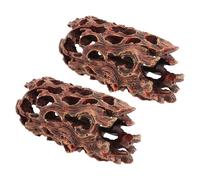 BESTonZON Cachette en Résine Creuse pour Aquarium 2pcs, Décor Naturel pour Crevettes et Reptiles, Améliore L'habitat et Réduit Le Stress en Eau Douce