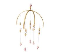 BESTonZON carillon éolien en perles de bois mobile musical pour berceau carillons éoliens suspendus pour bébé décor accessoires de photographie de chambre d'enfants en bois garderie tenture