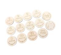 BESTonZON Cartes Étape Mois Bois Naturel De Cartes Jalons Newborn Milestone Cards Photography Props Pour Souvenir Et Journal Grossesse Cadeau Naissance Parents