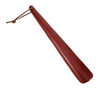 BESTonZON Chausse-Pieds en Bois de Hêtre 25 CM Long Manche Ergonomique Couleur Rouge Foncé Chausse-Pieds Longs pour Seniors et Hommes Maison Voyages