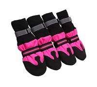 BESTonZON Chaussures Chaudes pour Chien Extérieur Élégantes Chaussures De Marche Antidérapantes Confortables Portant du Rose XXL