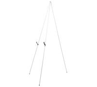 BESTonZON Chevalet Pliable en Aluminium Blanc 63 CM Support D’Exposition Portable pour Peinture Métal Trépied Artistique Léger et Compact pour Étudiants Ateliers et Déplacements