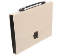 BESTonZON Classeur Accordéon A4 Beige Organiseur de Dossiers Multi-Couches Grosse Capacité Porte-Documents Portable en Plastique Résistant Organiseur de Factures et Papiers pour Bureau