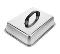 BESTonZON Cloche Rectangulaire De Cuisson 26x20 Cm pour Barbecue Et Plaque De Cuisson, Couvercle Fondant Anti-éclaboussures en Acier Résistant à La Chaleur, Outils Cuisine en Plein Air Polyvalents