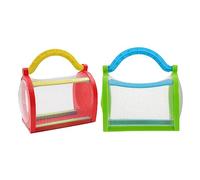 BESTonZON Coffret D'observation D'insectes 2 Pièces Cage D'observation Portable en Plastique pour Garçons Et Filles Exploration