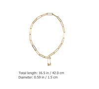 BESTonZON Collier Chaîne Dorée Rétro Pendentif Cadenas Collier Charmant pour Femme Bijou Chic Cou Style Vintage Accessoire Mode Élégant pour Occasions Spéciales